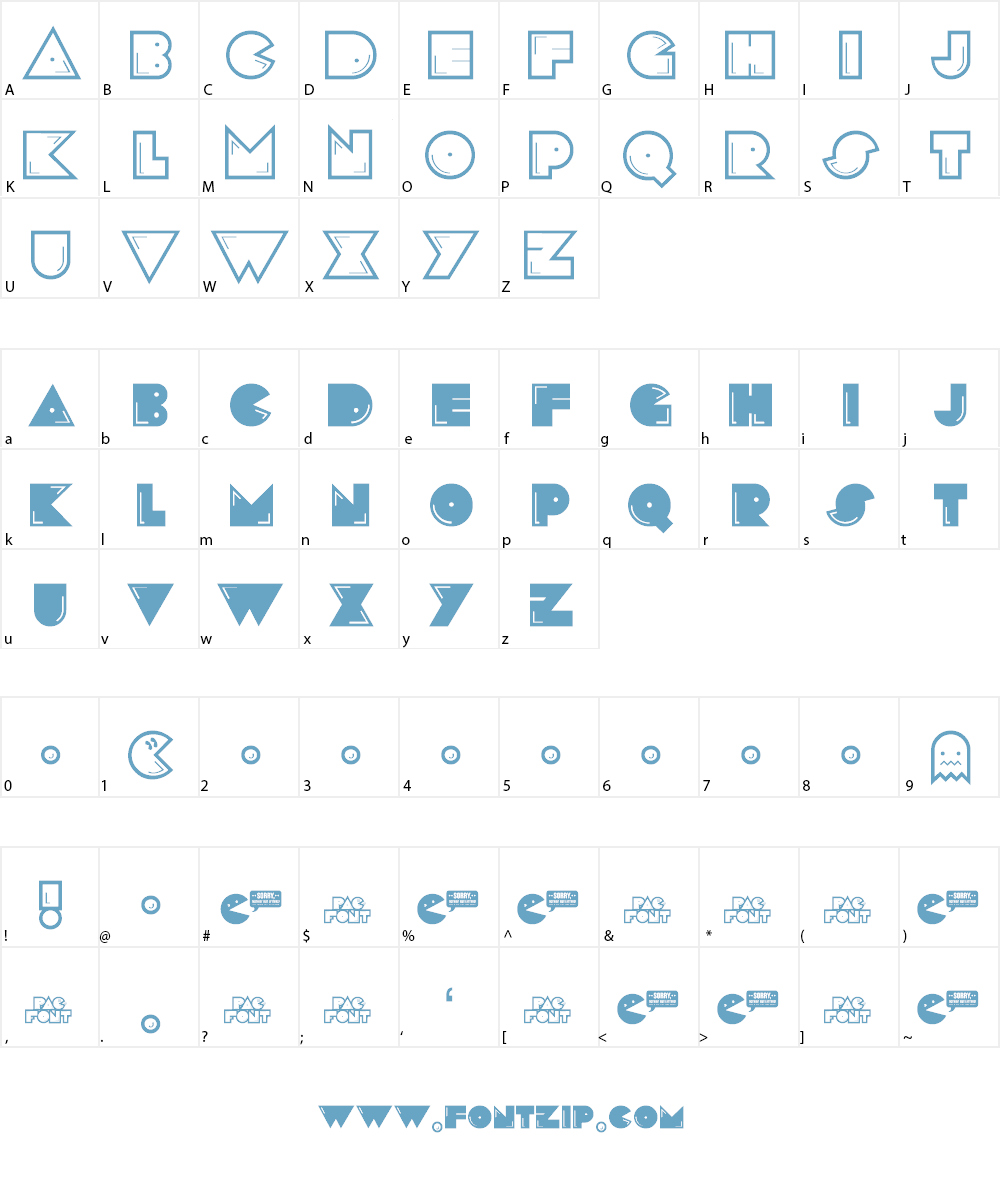 PacFont Good Font Character
